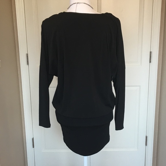 Black Dolman Sleeve Mini Dress by Haute Hippie - Picture 5 of 8